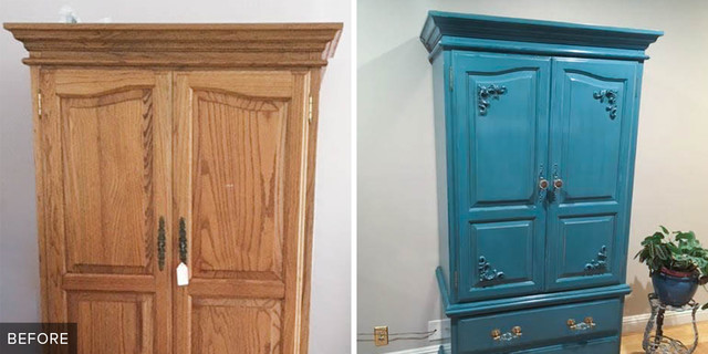Project Rehab: Colorful New Suit for an Old Armoire