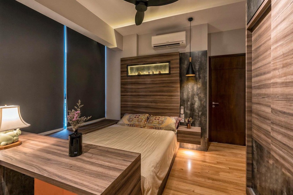 Design ideas for an Asian bedroom in Singapore.