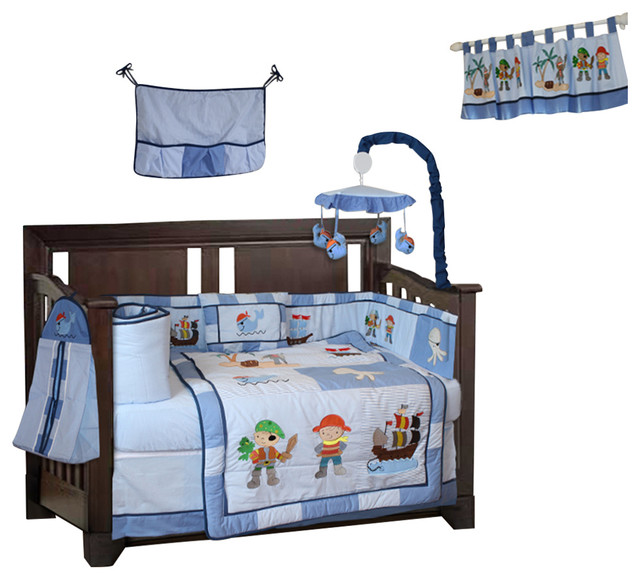 Pirates 9 Piece Crib Bedding Set Beach Style Baby By Pirates 9 Piece Crib Bedding Set