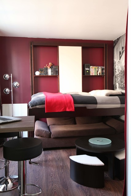R&eacute;am&eacute;nagement d'un studio modern-vardagsrum
