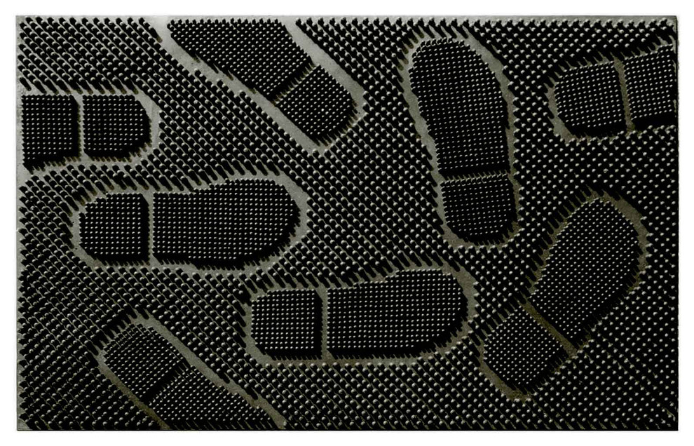 Rubber Shoe Pad Mat, Black, 24"x36"