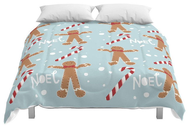 Society6 Sweet Christmas Comforter Contemporary Comforters And