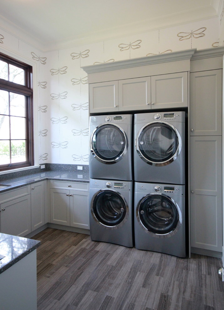 Inspiration for a transitional laundry room remodel in Miami