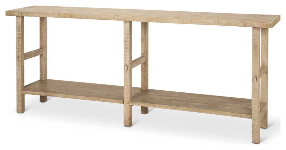 Rosie Large Blonde Wood Console Table - Farmhouse - Console Tables - by ...