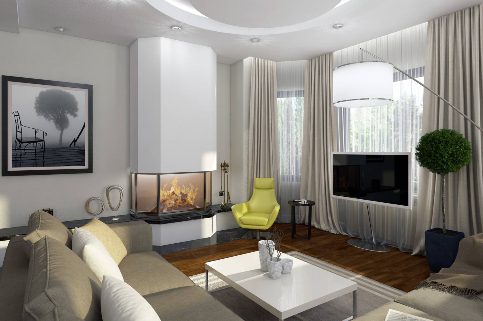 Интерьер загородного дома на Ярославском шоссе