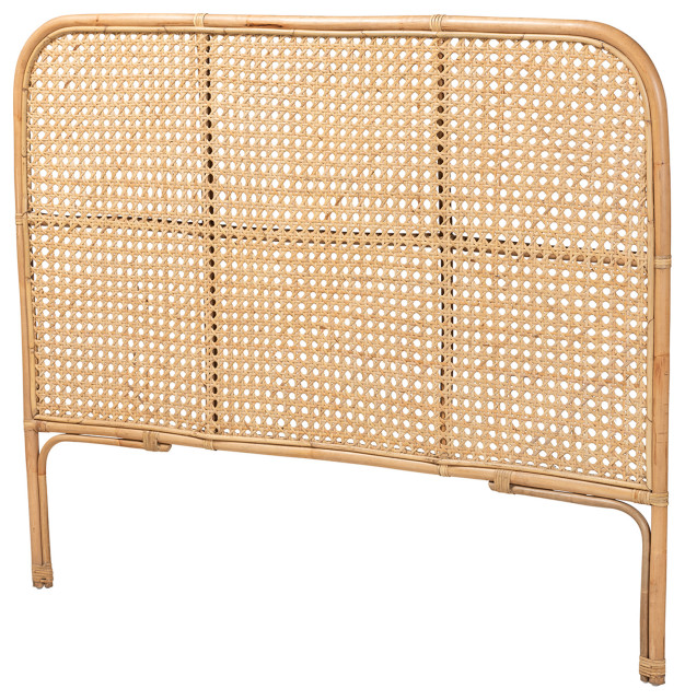Gudrun Natural Rattan Headboard, Queen Tropical Headboards by