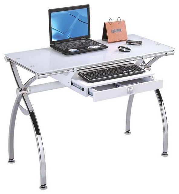 Acme Furniture - Felix Silver Finish Computer Desk - 92062