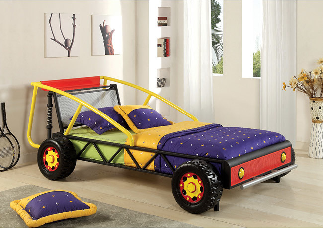 Furniture of America Sporty Car Twin Size Bed