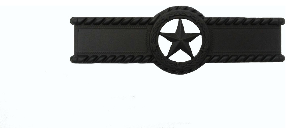 Star With Barbed Wire Pull, Oil Rubbed Bronze