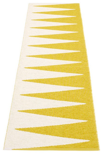 Pappelina Vivi Plastic Runner Rug, Mustard