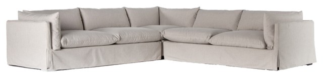 Loft Modern Slipcovered Corner Sectional Sofa