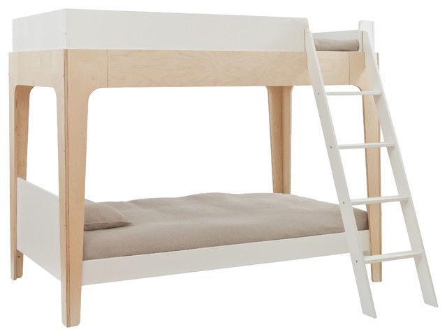 Perch Twin Bunk Bed Midcentury Beds By Oeuf Perch Twin Bunk Bed Birch And White