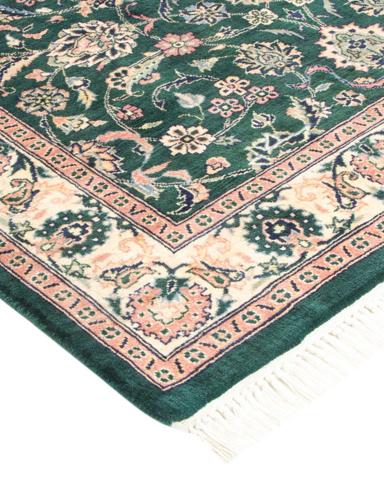 Mogul, One-of-a-Kind Hand-Knotted Area Rug Green, 3' 2 x 5' 5