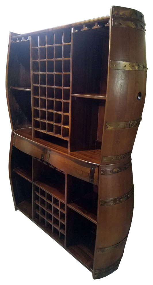 Wine Barrel Hutch Rustic Wine And Bar by Master