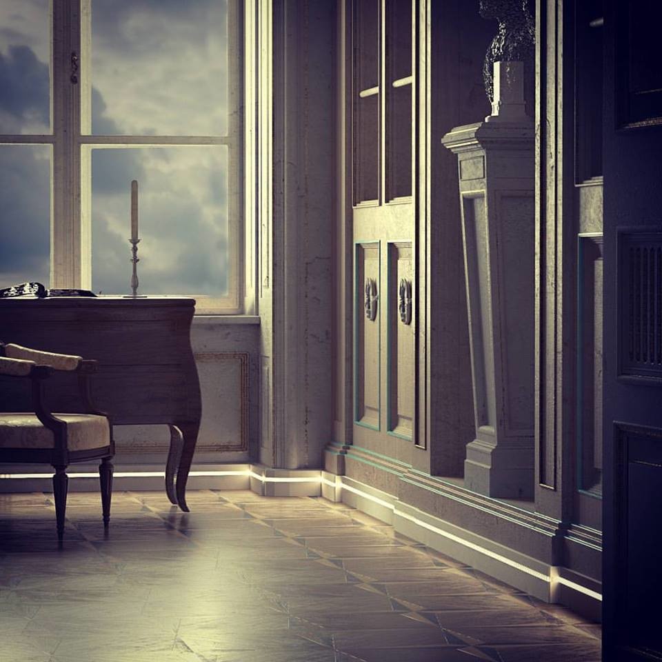 Напольный плинтус с подсветкой в интерьере