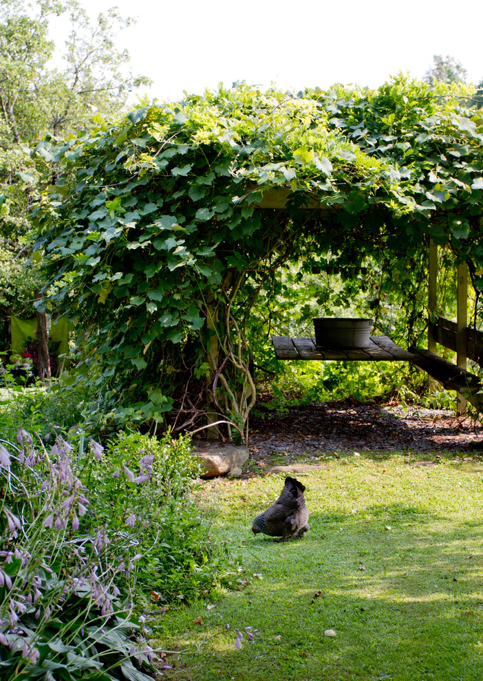 This is an example of a farmhouse landscaping in New York.