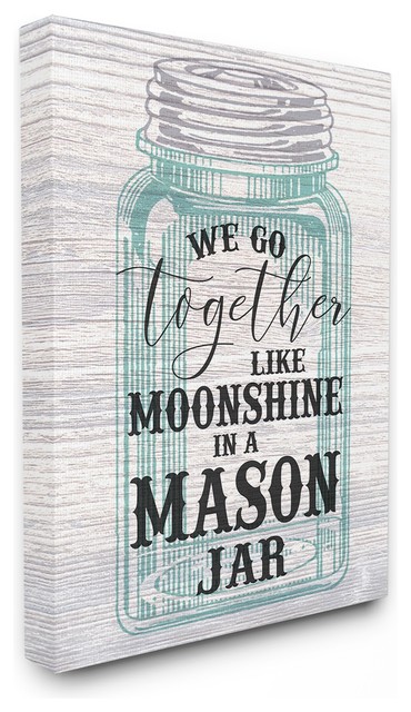 Together Like Moonshine In A Mason Jar Southern Typography Canvas Wall Art Contemporary Prints And Posters By Stupell Industries - Southern Wall Art Together Like Moonshine In A Mason Jar Southern Typography Canvas Wall Art Contemporary Prints And Posters By Stupell Industries - Southern Wall Art