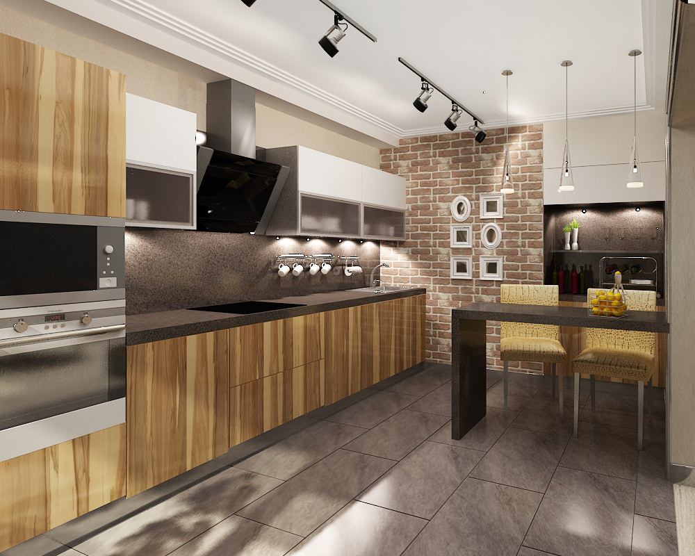 Проект интерьера квартиры в современном стиле, ул. Космонавтов, 105 м.кв.