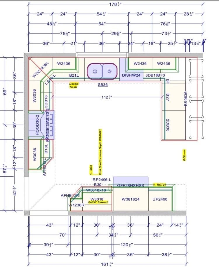 Pendant Light placement over peninsula