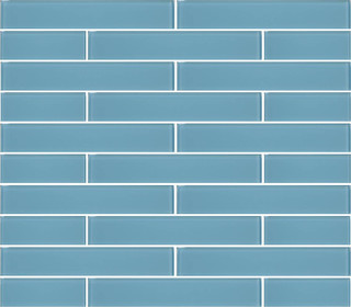 Infinity Blue Glass Subway Tile - Contemporary - Wall And Floor Tile ...