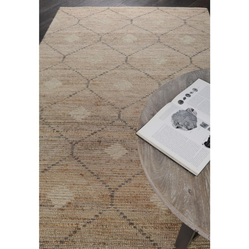 Reign Diamond HandWoven Area Rug Natural/Beige/Gray 9X12
