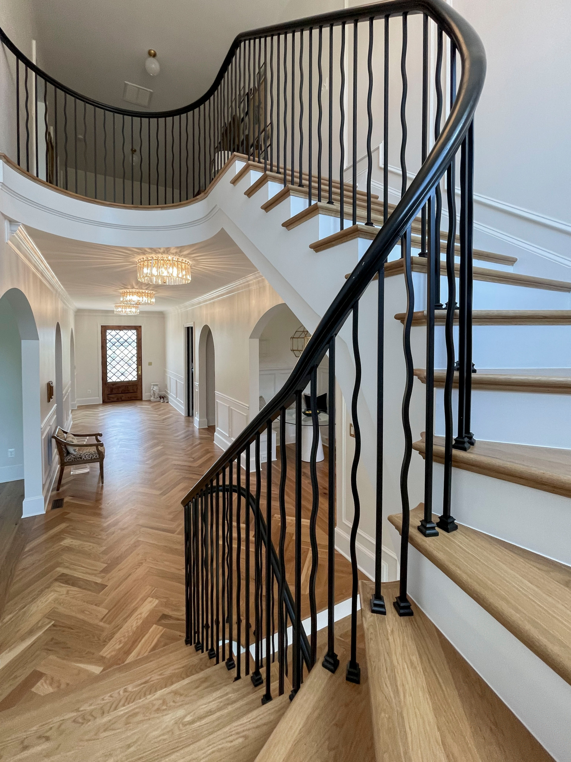 106_Modern Balustrade System Meets Traditional Winding Stairs, Aldie VA  20105