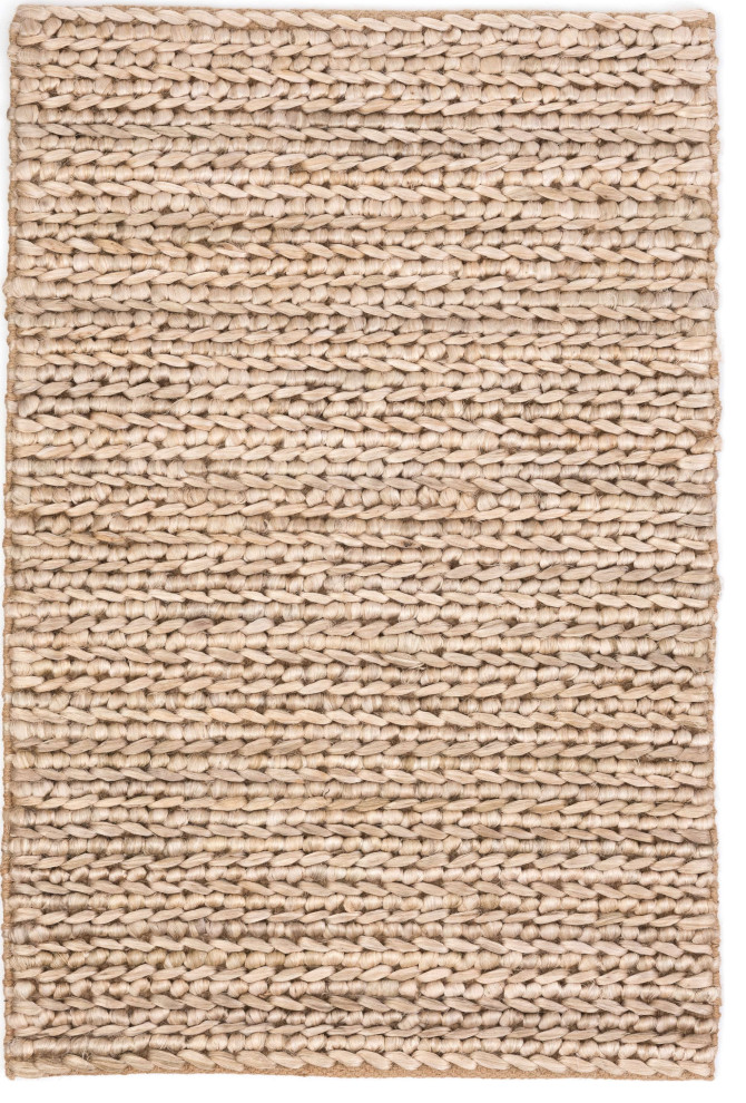 Jute Woven Bleached Oak Rug, 2'x3' Beach Style Area Rugs by Annie