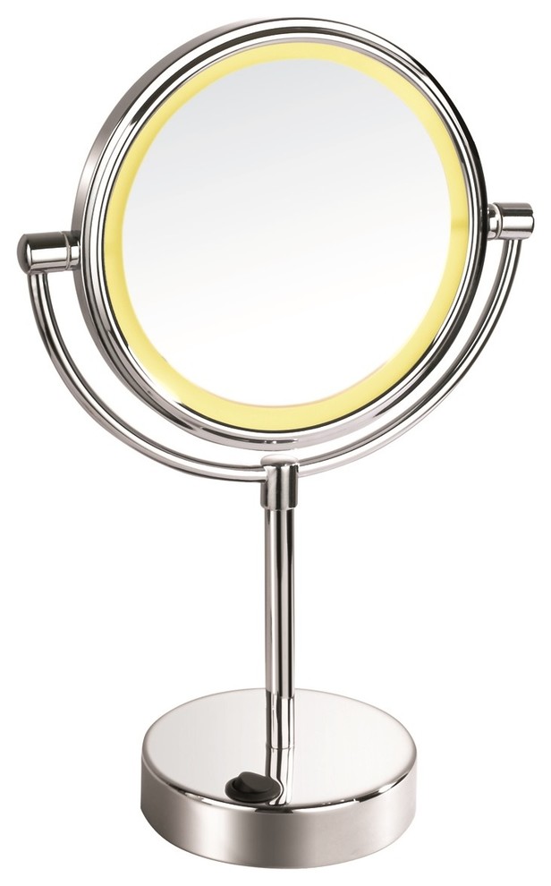 Ucore 8" 5X Magnifying Makeup Battery Operated LED Mirror