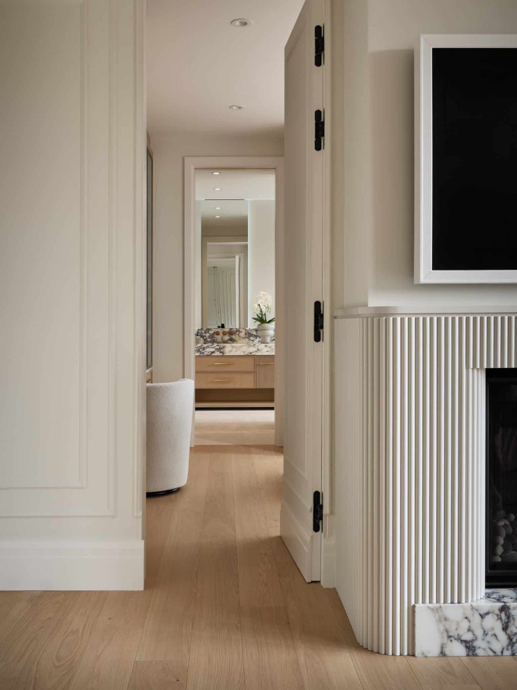 Hallway - transitional hallway idea in Toronto