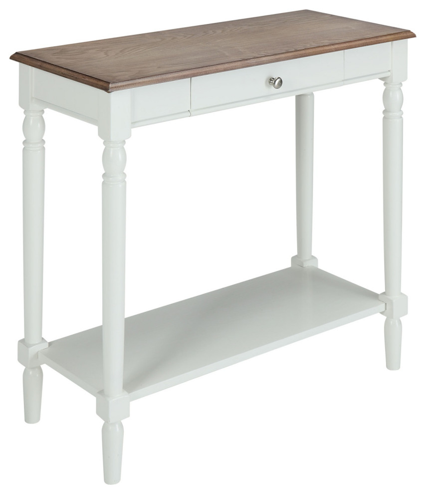 French Country 1 Drawer Hall Table With Shelf