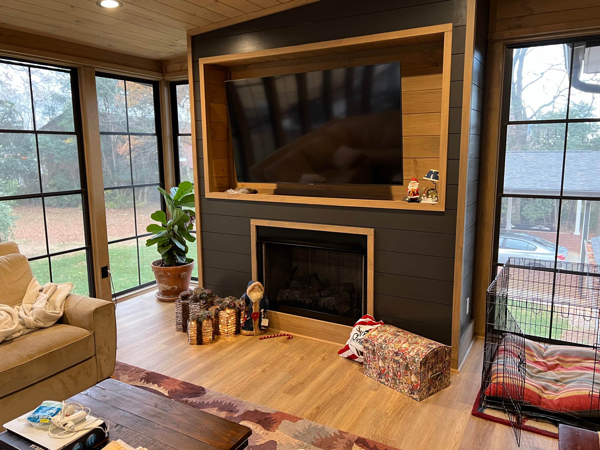 Sunroom and garage addition