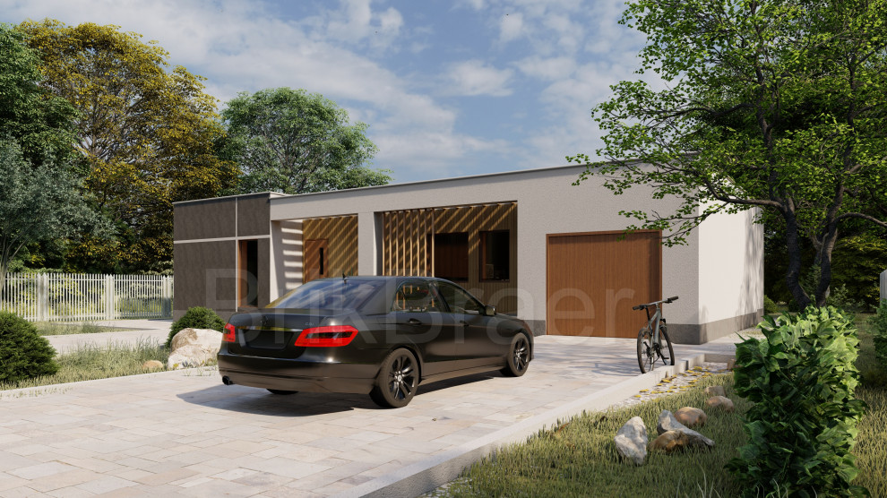 Проект дома №147 с плоской кровлей площадью 220 м2