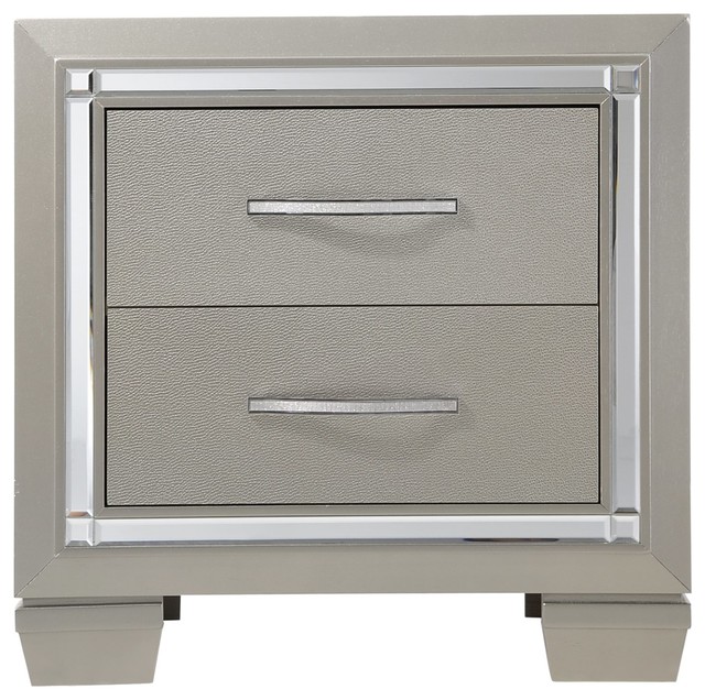 Glamour Nightstand Transitional Nightstands And Bedside Tables by