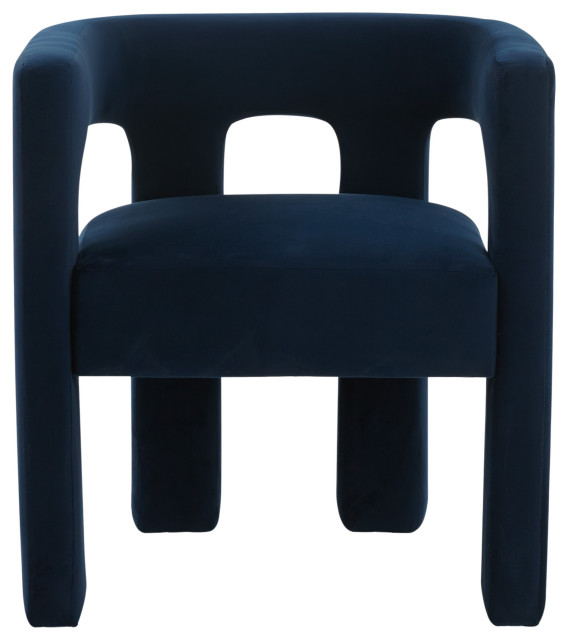 Safavieh Couture Deandre Contemporary Dining Chair, Navy