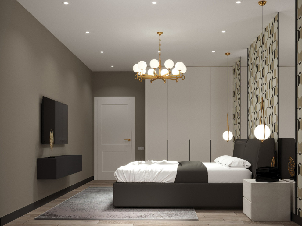 Дизайн спальни в темных тонах