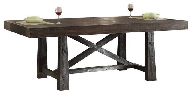 Acme Eliana Dining Table Salvage Dark Oak Acme Eliana Dining Table Salvage Dark Oak