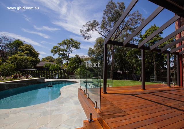 Pool & Garden Renovation rustic-swimming-pool-and-hot-tub