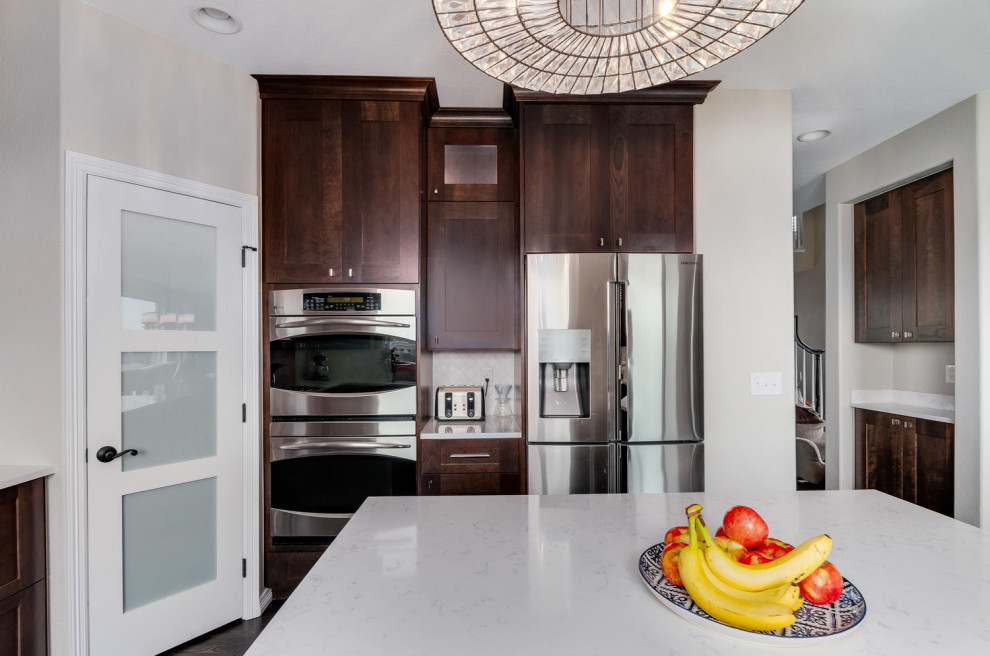 Inspiration for a transitional home design remodel in Denver