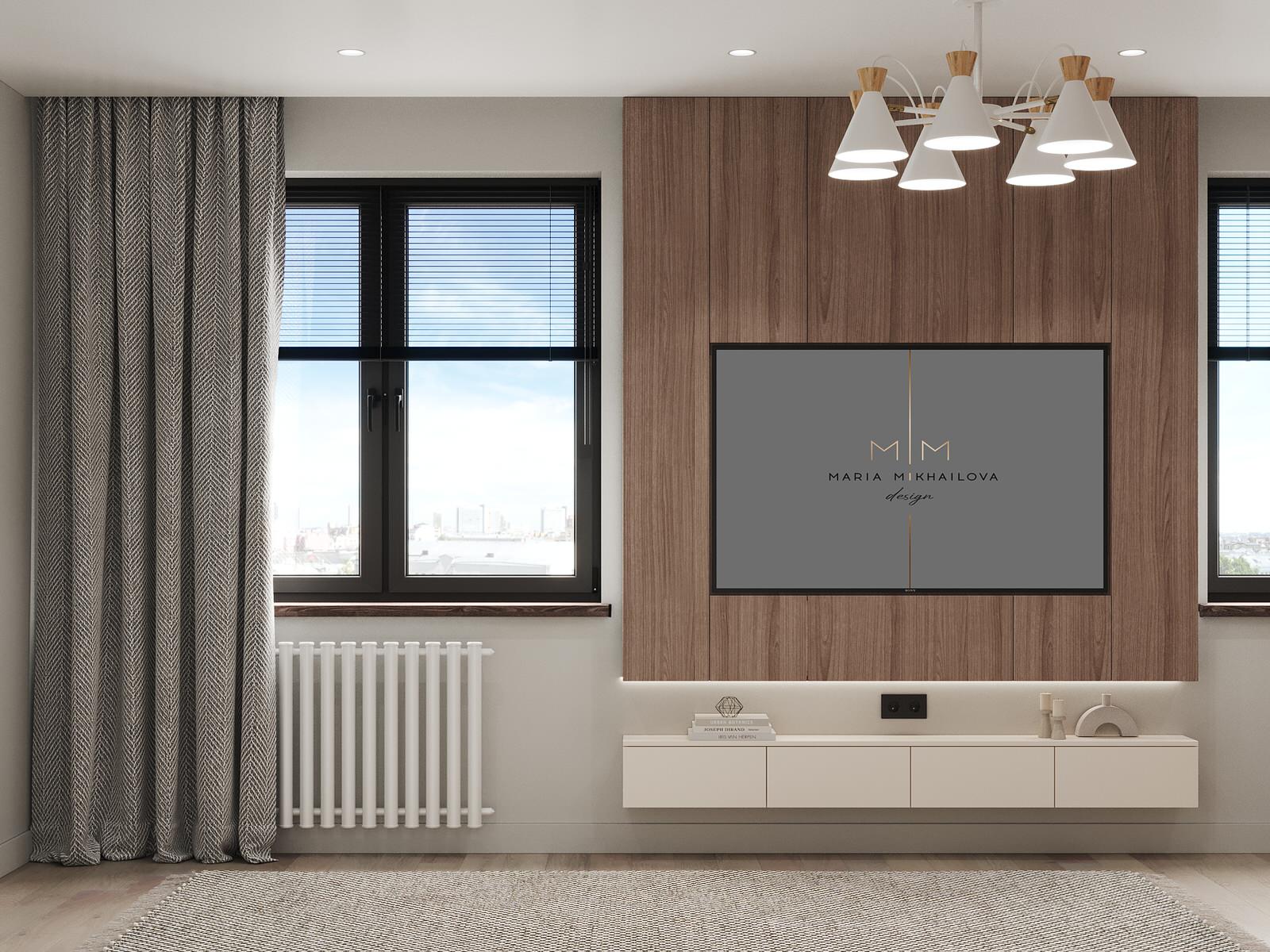 Квартира для молодой семьи с элементами сканди