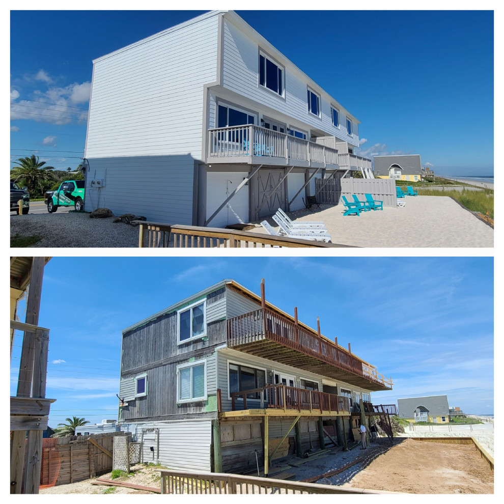 Siding Installation | Oceanfront Home - Before & After