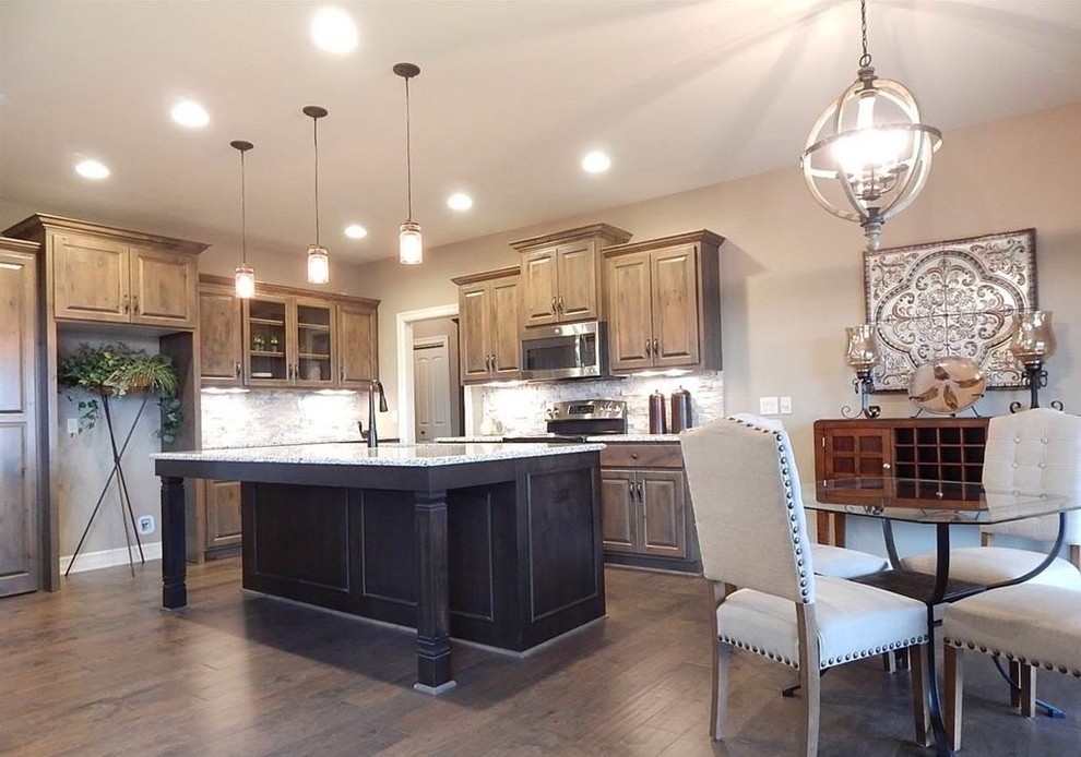 Inspiration for a rustic home design remodel in Omaha