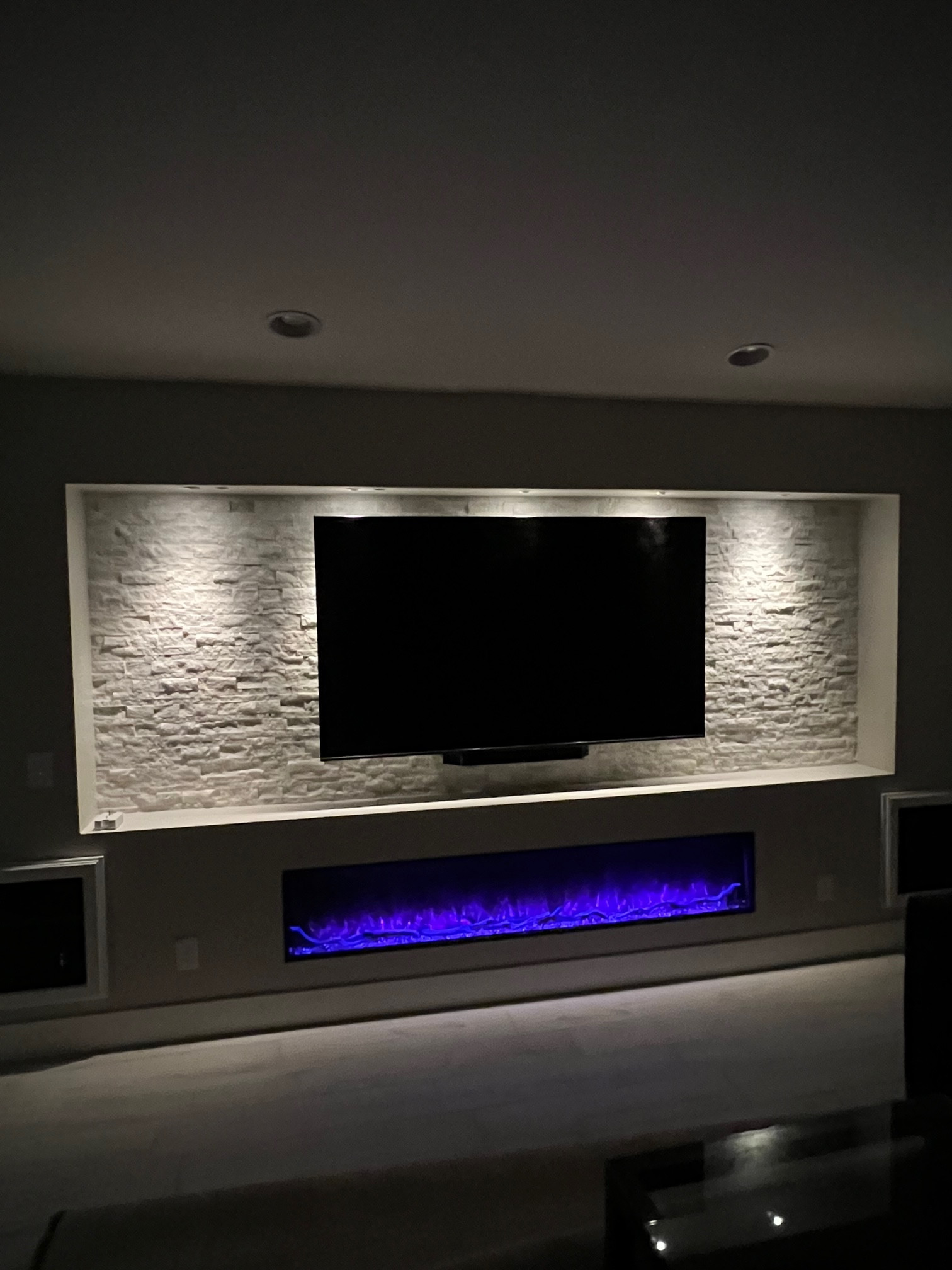 Entertainment Build Out with Fireplace