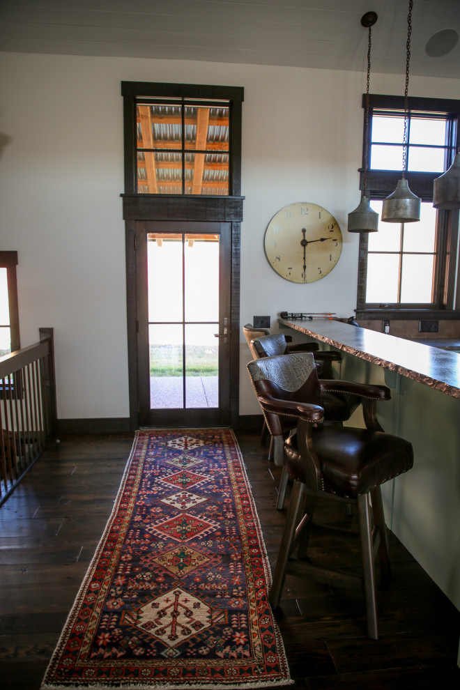 Inspiration for a rustic home design remodel in Calgary