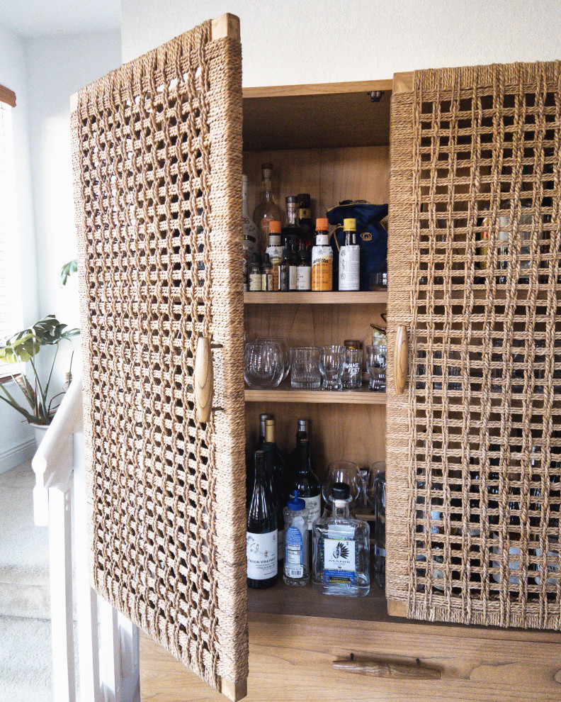 Inspiration for a beach style home bar in Miami.