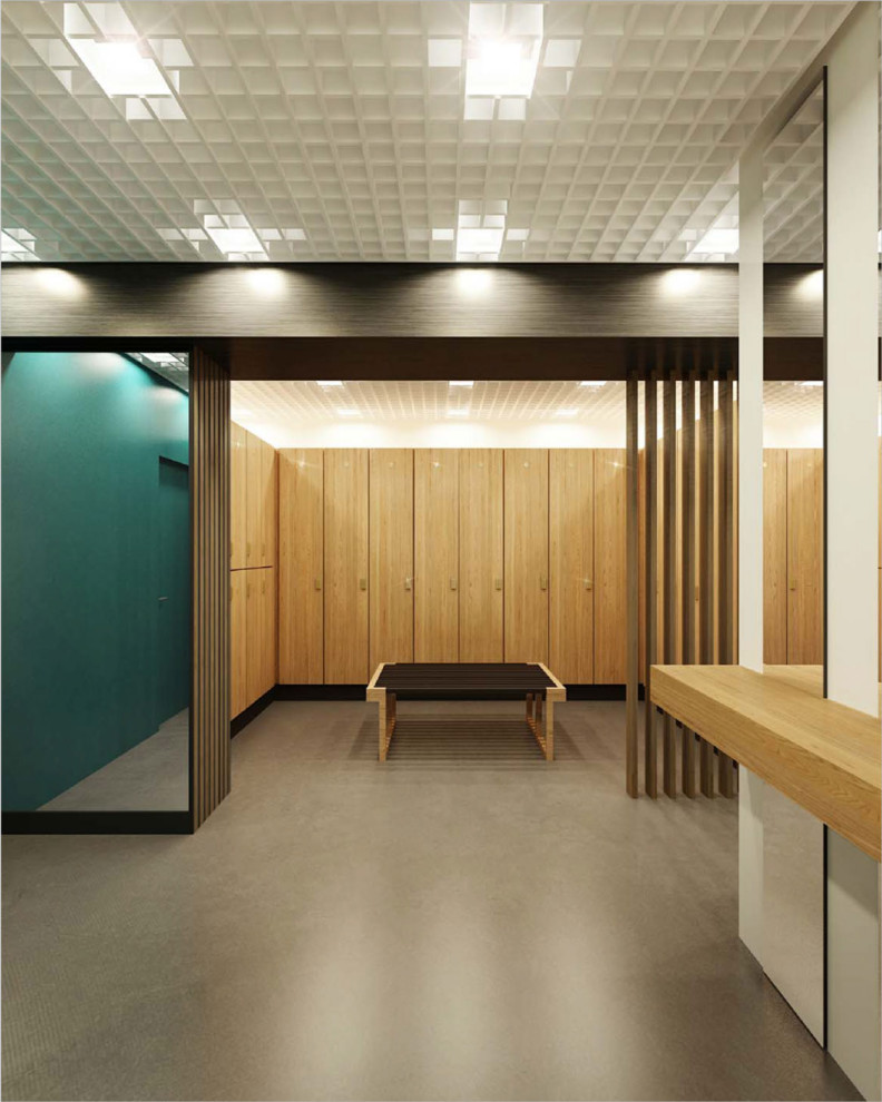 Интерьеры фитнес-центра ЖК "Jazz"