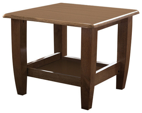 Pierce Mid Century Modern Walnut Finished Brown Wood End Table Transitional Side Tables And End Tables By Baxton Studio Houzz