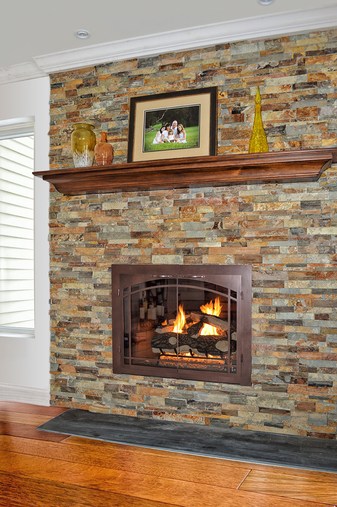 Stone Fireplace Refacing