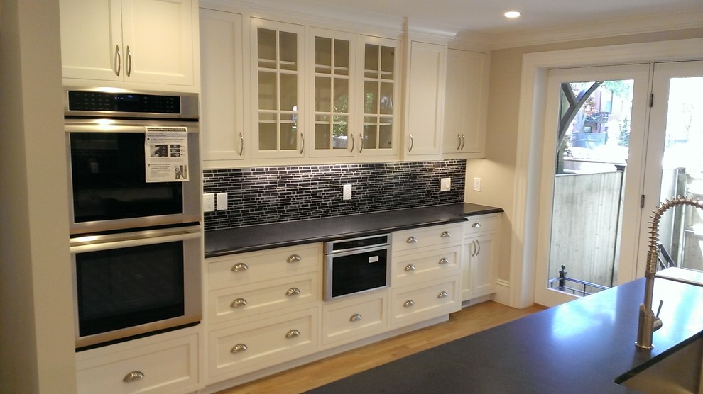 Inspiration for a transitional kitchen remodel in Boston