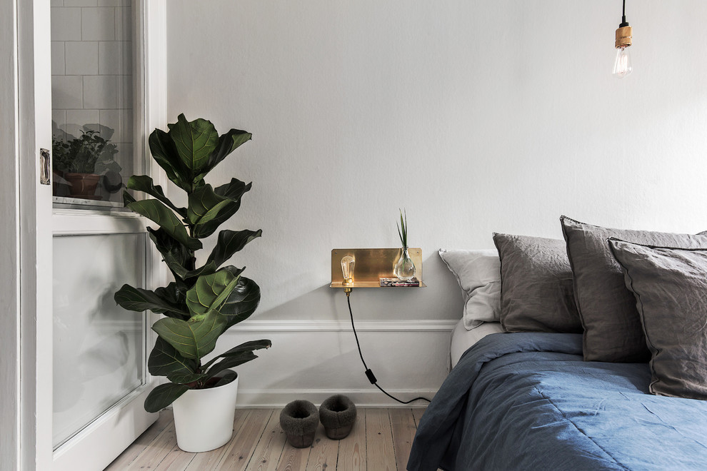 Scandinavian bedroom in Stockholm.