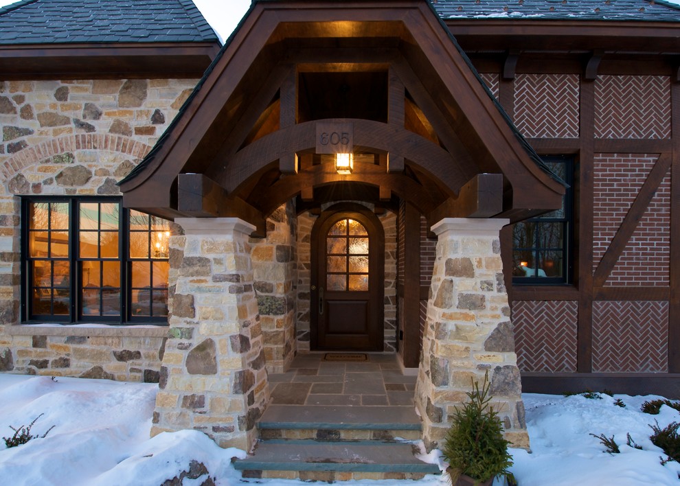 Entryway - rustic entryway idea in Minneapolis
